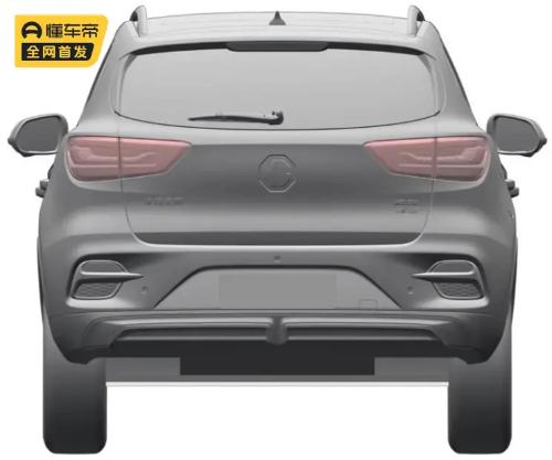 The appearance follows latest MG ZS family style patent card design.

